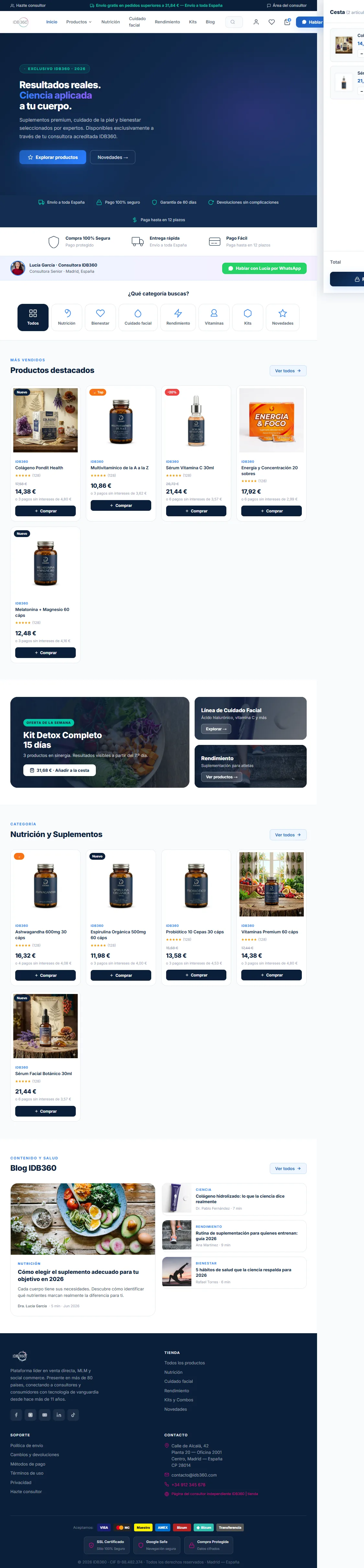 Tienda del consumidor final en IDBCONNECT