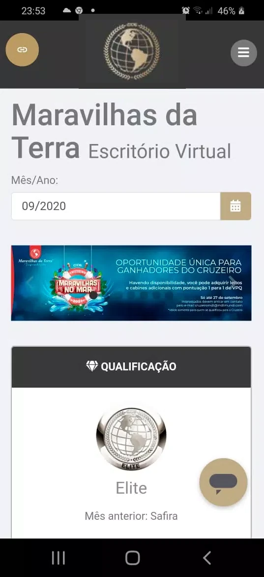 Virtuelles Büro von Maravilhas da Terra im realen Betrieb, mit dem Qualifizierungspanel des Beraters