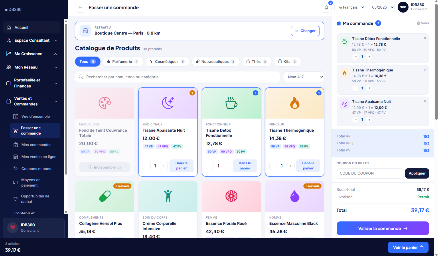 Checkout et Point de Vente dans IDBCONNECT