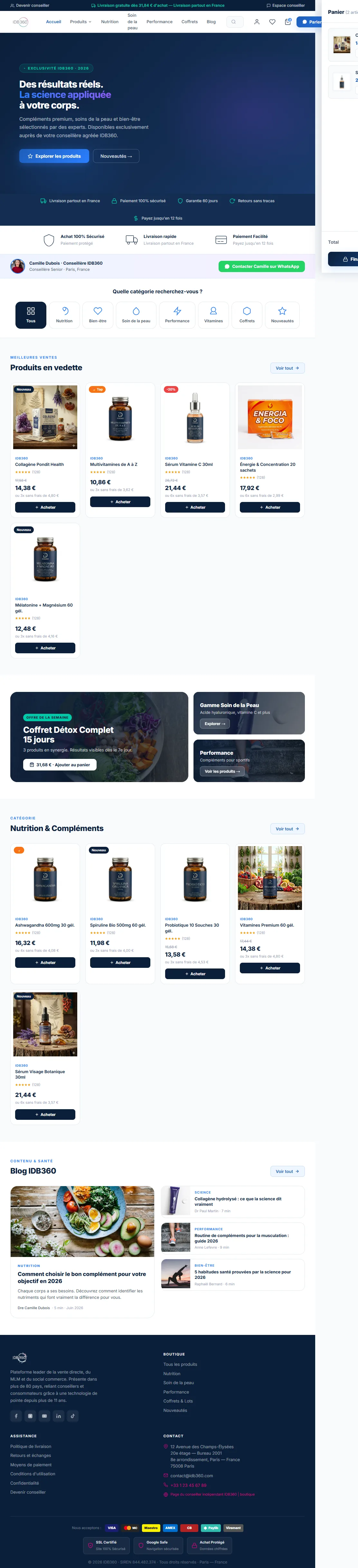 Boutique du consommateur final dans IDBCONNECT